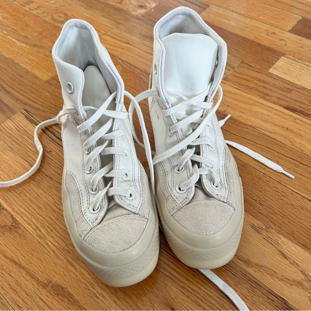 Converse 70s athletic chuck taylor white high top. Worn once.